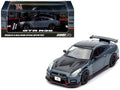 Nissan GT-R (R35) Nismo Special Edition RHD (Right Hand Drive) Stealth Gray with Carbon Top and Hood 1/64 Inno 64 - Big J's Garage