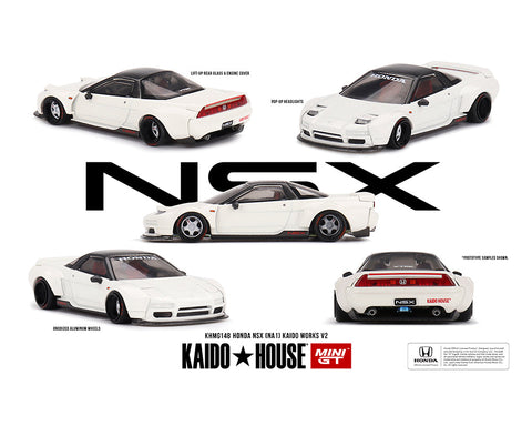 Honda NSX (NA1) White Kaido Works V2 Kaido House x Mini GT - Big J's Garage