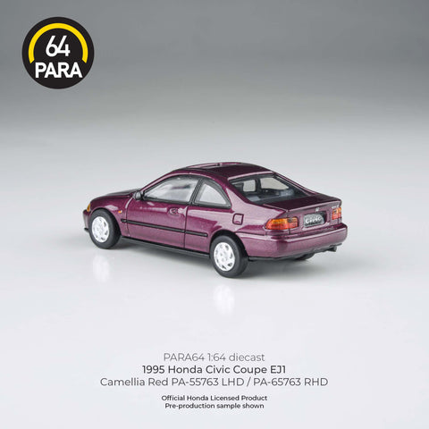 1995 Honda Civic Coupe EJ1 Camellia Red Para 64 - Big J's Garage