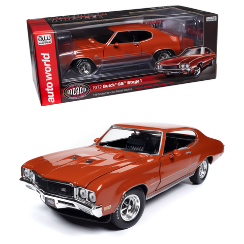 1972 Buick GS Hardtop MCACN Flame Orange 1:18 Auto World - Big J's Garage