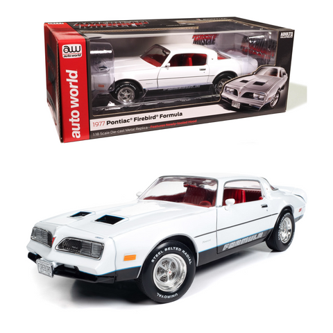 1977 Pontiac Firebird Formula Cameo White 1:18 Auto World - Big J's Garage