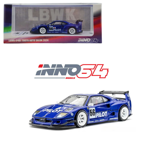 Ferrari F40 Liberty Walk Pilot Tokyo Auto Salon 2024 Blue Inno 64 - Big J's Garage