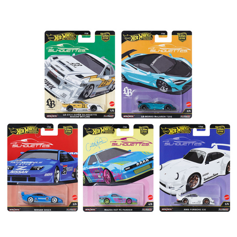 Silhouettes Car Culture Hot Wheels Premium 5-Car Assortment - Big J's Garage