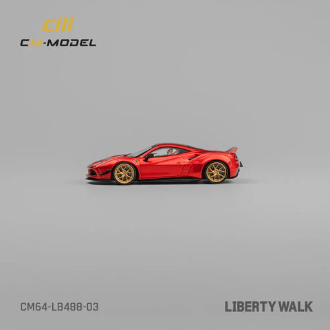 Ferrari LB488 Widebody LM Liberty Walk Limited Edition 1:64 CM Model - Big J's Garage