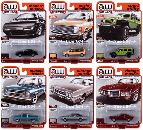 Auto World Premium 6 Car Assortment 2023 Release 2 Mix B - Big J's Garage