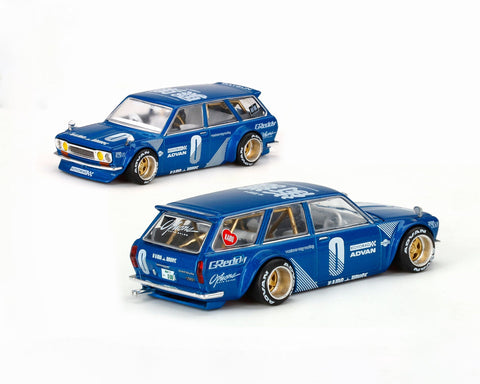 Datsun 510 Wagon Blue Limited Edition Kaido House x Mini GT - Big J's Garage