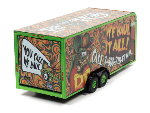 Enclosed Trailer Rat Fink Green/Red We Haul It All Auto World - Big J's Garage