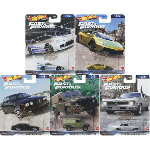 Fast and Furious Mix 4 Assortment D 2023 Hot Wheels Car Culture Premium 5-Car Assortment - Big J's Garage