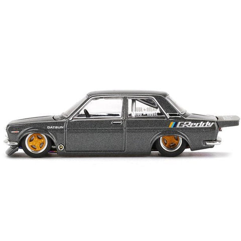 Greddy Datsun 510 Pro Street Kaido House x Mini GT Gunmetal Grey - Big J's Garage