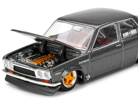 Greddy Datsun 510 Pro Street Kaido House x Mini GT Gunmetal Grey - Big J's Garage