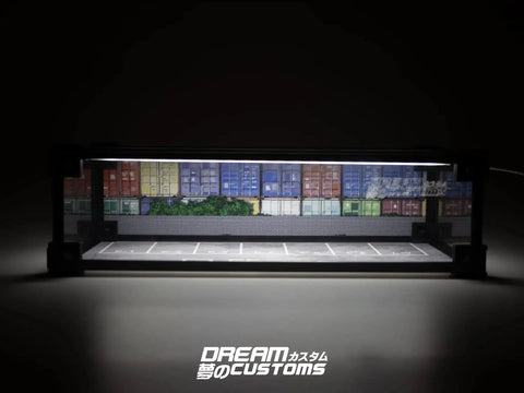 Hako 2.0 Diorama Acrylic Lightbox Display Cargo Port Parking Lot Dream Customs - Big J's Garage