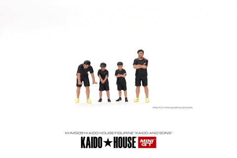 Kaido & Sons Set of 4 Figurine Set Kaido House x Mini GT - Big J's Garage