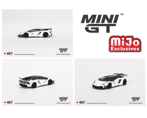 Lamborghini Aventador GT EVO LB Works White Mini GT Mijo Exclusive - Big J's Garage