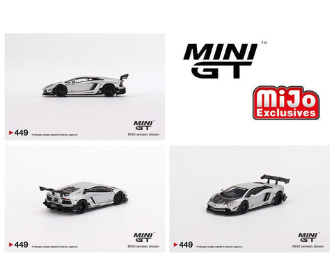 Lamborghini Aventador LB Works Matte Silver Mini GT Mijo Exclusive - Big J's Garage