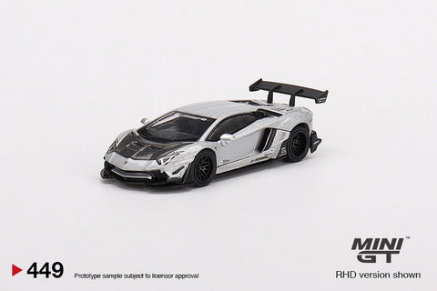 Lamborghini Aventador LB Works Matte Silver Mini GT Mijo Exclusive - Big J's Garage