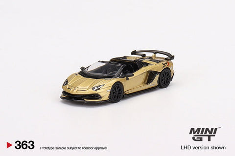 Lamborghini Aventador SVJ Roadster Oro Elios Mini GT Mijo Exclusive - Big J's Garage