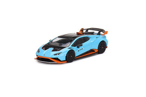 Lamborghini Huracan STO Blu Laufey Mini GT Mijo Exclusive - Big J's Garage