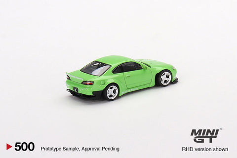 Nissan Silvia S15 Pandem in Green Mini GT Mijo Exclusives - Big J's Garage