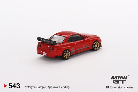 Nissan Skyline GT-R (R34) Tommykaira R RZ Edition Red Mini GT Mijo Exclusive - Big J's Garage