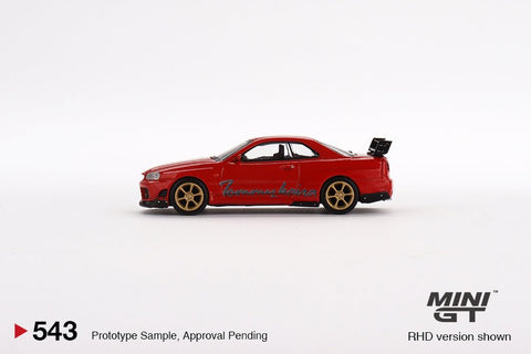 Nissan Skyline GT-R (R34) Tommykaira R RZ Edition Red Mini GT Mijo Exclusive - Big J's Garage