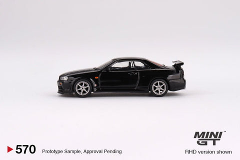 Nissan Skyline GT-R (R34) V-Spec Black Pearl Mini GT Mijo Exclusive - Big J's Garage