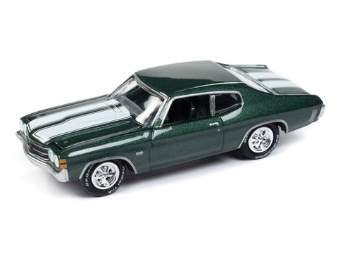 1970 Chevy Chevelle SS John Wick Forest Green Poly Johnny Lightning - Big J's Garage