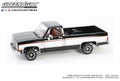 (Pre-Order) 1986 Chevrolet K10 Silverado - Midnight Black & Steel Gray Metallic 1:18 Greenlight Collectibles - Big J's Garage