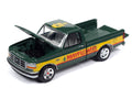 1993 Ford F-150 Truck w/Tow Dolly Mayflower Dark Green & Yellow Johnny Lightning - Big J's Garage