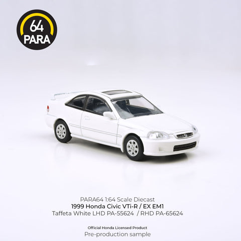 (Pre-Order) 1999 Honda Civic Si EM1 Taffeta White EX RHD Para64 - Big J's Garage