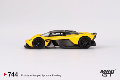 (Pre-Order) Aston Martin Valkyrie Sunburst Yellow Mini GT Mijo Exclusives - Big J's Garage