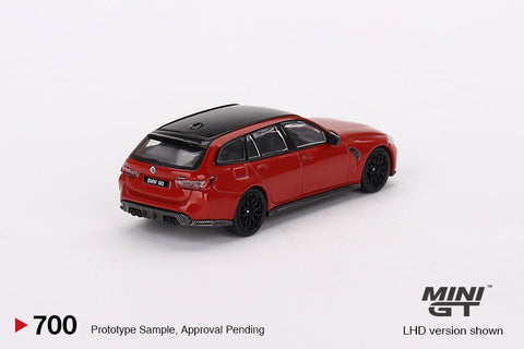 (Pre-Order) BMW M3 Competition Touring (G81) Toronto Red Metallic Mini GT Mijo Exclusives - Big J's Garage