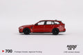 (Pre-Order) BMW M3 Competition Touring (G81) Toronto Red Metallic Mini GT Mijo Exclusives - Big J's Garage