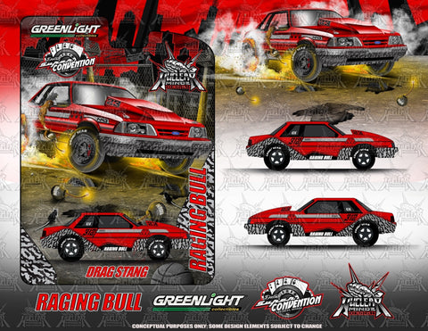 (Pre-Order) Ford Mustang Foxbody Raging Bull Air Jordan Tribute Greenlight Collectibles - Big J's Garage