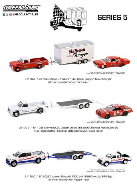 (Pre-Order) Hitch & Tow Series 5 3-Set Assortment Greenlight Collectibles - Big J's Garage