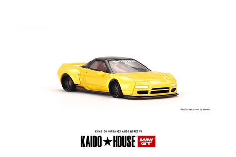 (Pre-Order) Honda NSX Kaido Works V1 Yellow Kaido House x Mini GT - Big J's Garage