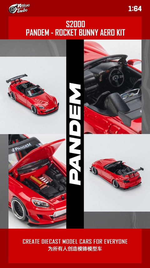 (Pre-Order) Honda S2000 Pandem Rocket Bunny Red Micro Turbo - Big J's Garage