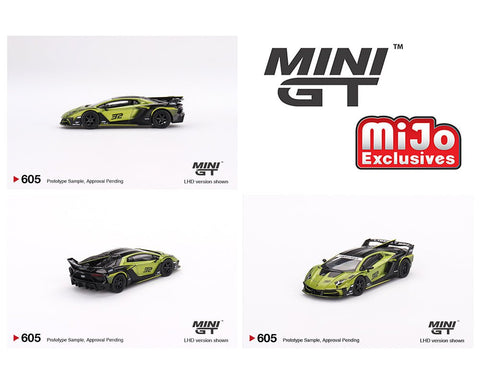 (Pre-Order) Lamborghini Aventador GT EVO Lime LB-Silhouette Works Mini GT Mijo Exclusives - Big J's Garage