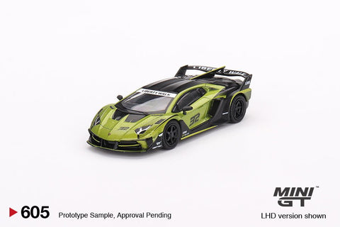 (Pre-Order) Lamborghini Aventador GT EVO Lime LB-Silhouette Works Mini GT Mijo Exclusives - Big J's Garage