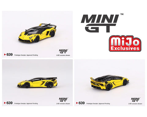 (Pre-Order) Lamborghini LB-Silhouette WORKS Aventador GT EVO Yellow Mini GT Mijo Exclusives - Big J's Garage