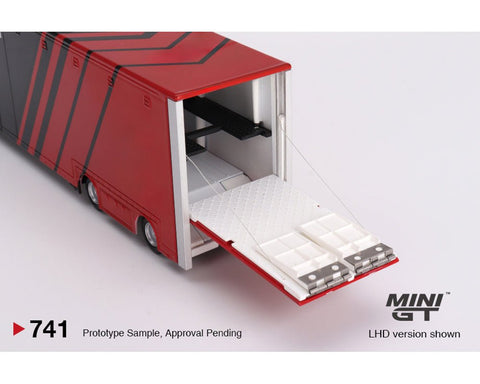 (Pre-Order) Mercedes-Benz Actros w/ Racing Transporter Advan Mini GT Mijo Exclusives - Big J's Garage