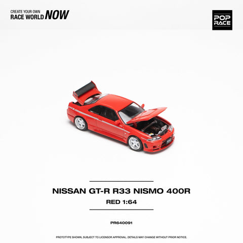 (Pre-Order) Nissan GT-R R33 Nismo 400R Red Pop Race - Big J's Garage