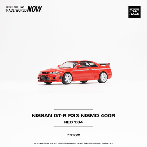 (Pre-Order) Nissan GT-R R33 Nismo 400R Red Pop Race - Big J's Garage