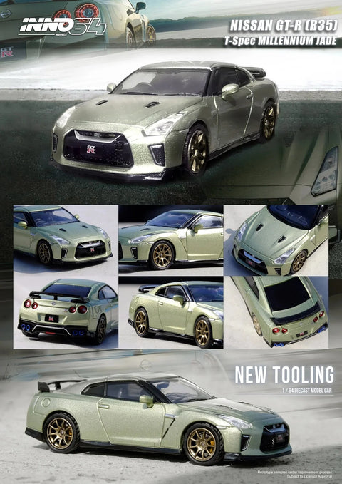 (Pre-Order) Nissan GT-R (R35) Millennium Jade Inno 64 - Big J's Garage