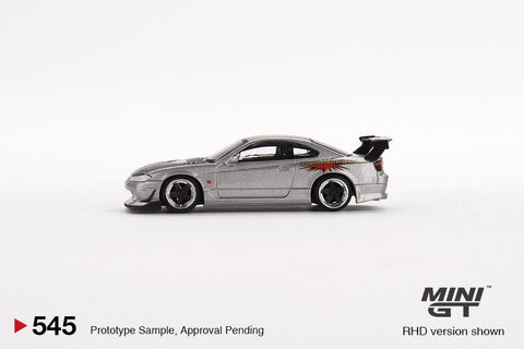 (Pre-Order) Nissan Silvia Top Secret (S15) Silver Mini GT Mijo Exclusive - Big J's Garage