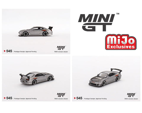 (Pre-Order) Nissan Silvia Top Secret (S15) Silver Mini GT Mijo Exclusive - Big J's Garage