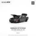 (Pre-Order) Nissan Skyline GT-R R32 Gunmetal Grey Metallic Pop Race - Big J's Garage