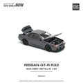 (Pre-Order) Nissan Skyline GT-R R32 Gunmetal Grey Metallic Pop Race - Big J's Garage