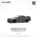 (Pre-Order) Nissan Skyline GT-R R32 Gunmetal Grey Metallic Pop Race - Big J's Garage