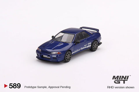 (Pre-Order) Nissan Skyline GT-R Top Secret VR32 Blue Metallic Mini GT Mijo Exclusive - Big J's Garage