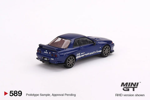 (Pre-Order) Nissan Skyline GT-R Top Secret VR32 Blue Metallic Mini GT Mijo Exclusive - Big J's Garage